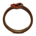 thumbnail image 1 of TK2686 - IP Coffee light Stainless Steel Ring with Top Grade Crystal in Orange, 1 of 1