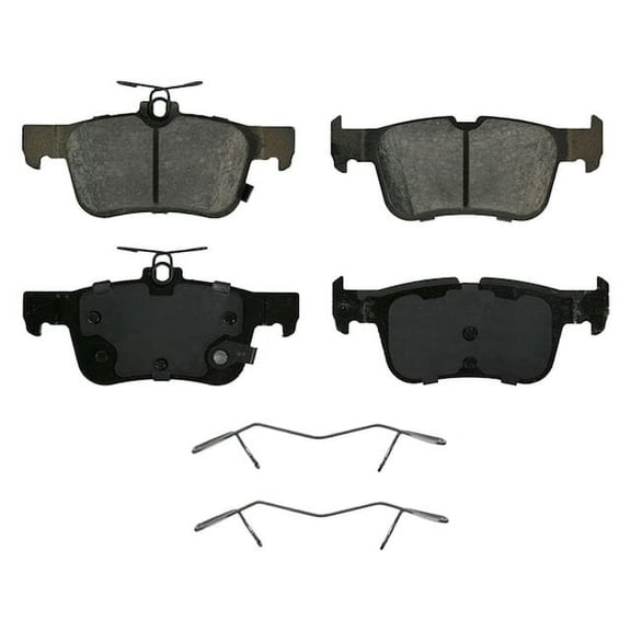 Detroit Axle Rear Ceramic Brake Pads With Hardware For 2015-2018 Ford Mustang RWD