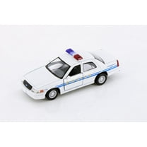 Ford Crown Victoria Police Interceptor, White - Kinsmart 5342D - 1/42 scale Diecast Car