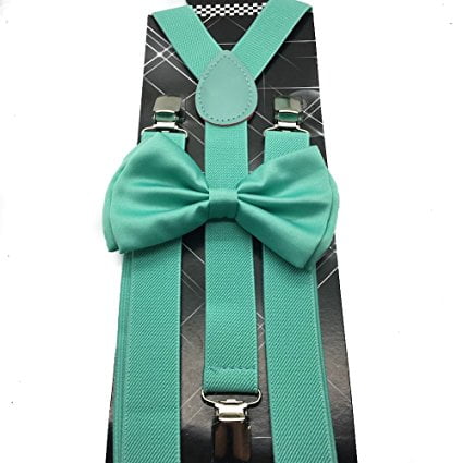 Suspender and Bow Tie Adults Men Olive Hunter Plaid Wedding Formal Accessories 