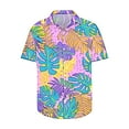 thumbnail image 4 of UVEASISHA Vacation Button Down Shirts for Men Mens Fashion Printed Shirt Short Sleeve Funky Hawaiian Shirts Casual Loose Beach Vacation Shirt, 4 of 5