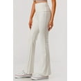thumbnail image 4 of Pillowy Soft Fold Over High Waist Flare Pants - Sand, 4 of 10