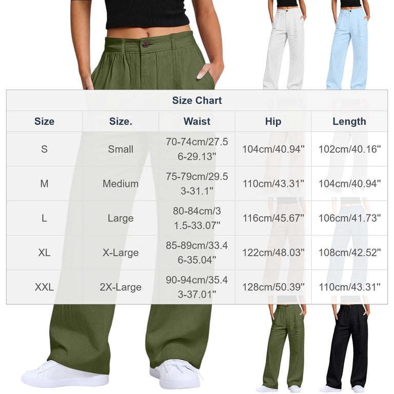 Kvture Linen Dress Pants for Women Summer High Waisted Wide Leg