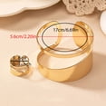 thumbnail image 2 of Gold Bangle Bracelets and Rings Set Fashionable Hollow Circular Gold Rings and Bangles Jewelry Set for Fashion Lover, 2 of 8