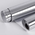 thumbnail image 3 of Adhesivo de Pared de Metal Cepillado Plateado de 40 cm para Cocina, Sala de Estar, Refrigerador, Encimera, Papel Tapiz Adhesivo Impermeable., 3 of 5