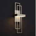 thumbnail image 5 of Merra 1-Light Brushed Nickel LED Wall Sconce with Geometric Metal Frame, 5 of 6