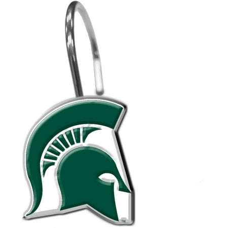 NCAA 12-Piece Shower Curtain Ring Set, Michigan State