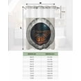 thumbnail image 6 of No Hook Shower Curtain with Snap in Liner, Moon Moth Mirror Faced Withered Leaf Butterfly Hotel Shower Curtains for Bathroom, Washable Shower Curtain Liner Set with Mesh Top Window, 66"x72", 6 of 6