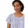 thumbnail image 5 of Aria Women's 100% Cotton Raglan Sleeve Smocked Neck 40" Sleepwear Gown, Sizes XS-5X, 5 of 5