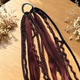 thumbnail image 5 of Elastic Dreadlock Ponytail Hair Extension, Synthetic Dreadlock Wig with Bohemian-Style Braid and Beads, Dreadlock Extensions for Festival, Travel, Casual & Everyday Wear, 5 of 6