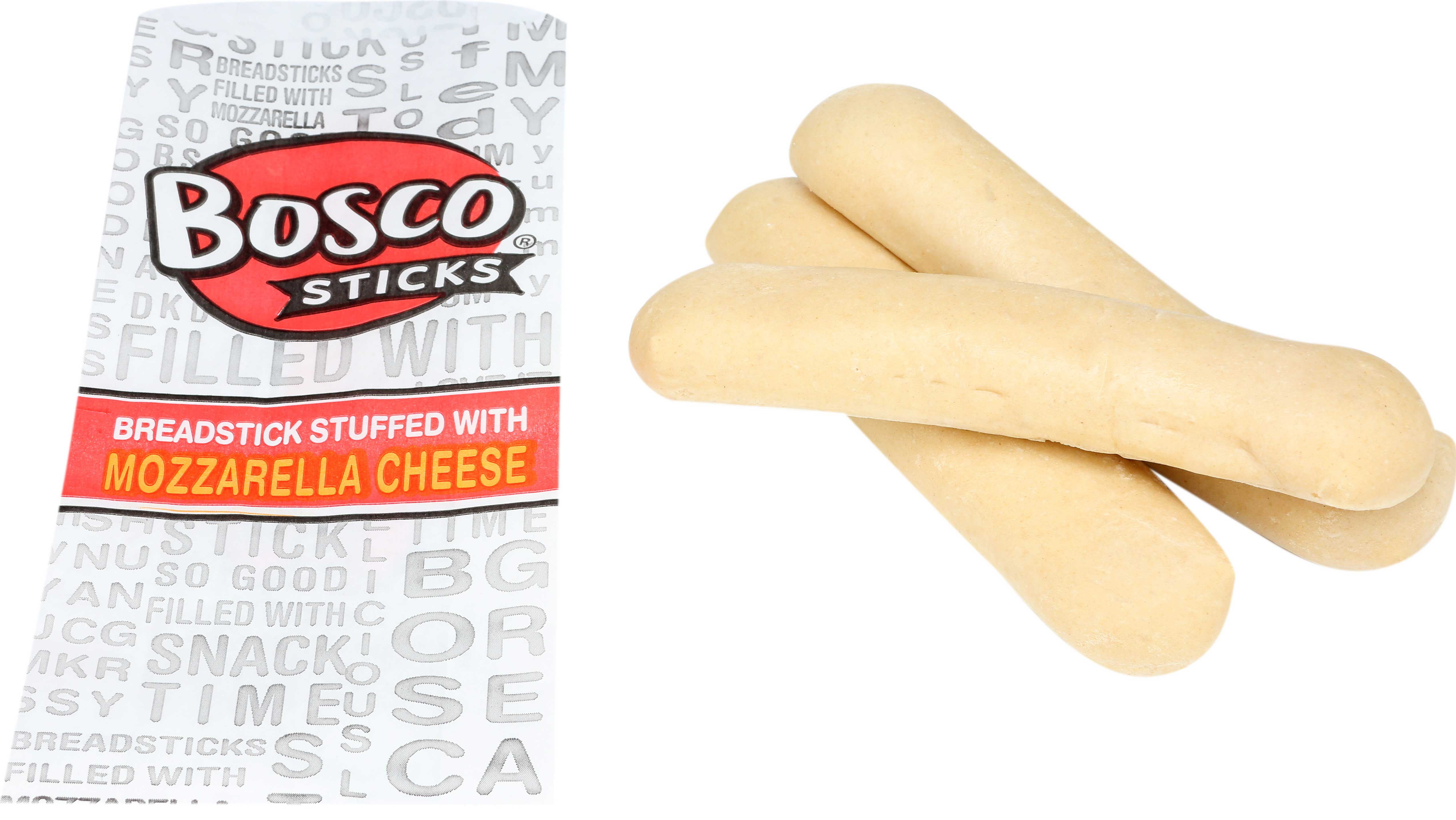 Bosco Breadstick Filled with Mozzarella, 3.102 Ounce 36 per case