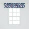 thumbnail image 2 of Ambesonne Dinosaur Window Valance, Cartoon Extinct Animals, 42" x 12", Dark Indigo and Multicolor, 2 of 3
