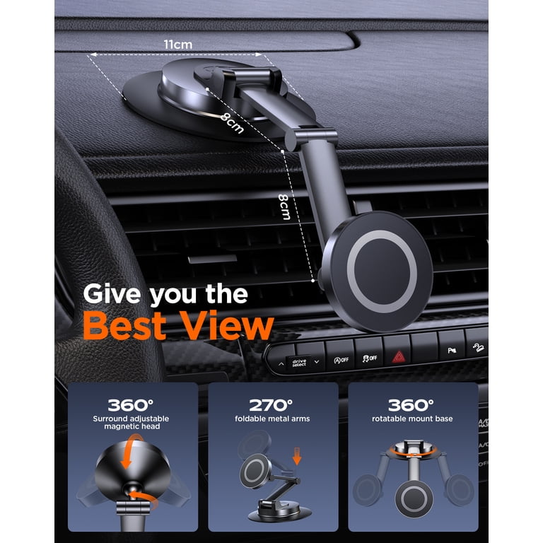 SYNCWIRE Fits MagSafe Car Mount, Magnetic Phone Holder For Car...