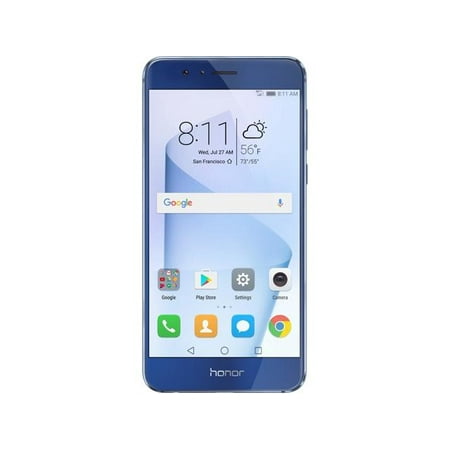Huawei - Honor 8 Dual Camera Unlocked Smartphone 64GB Sapphire Blue - US Warranty