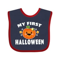 Inktastic My First Halloween with Pumpkin and Stars Boys or Girls Baby Bib