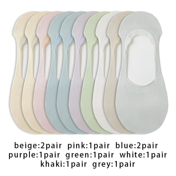 TELOLY 5Pairs Ankle Socks for Women,Cotton Womens Ankle Socks Size 9-11,No Show Womens Socks