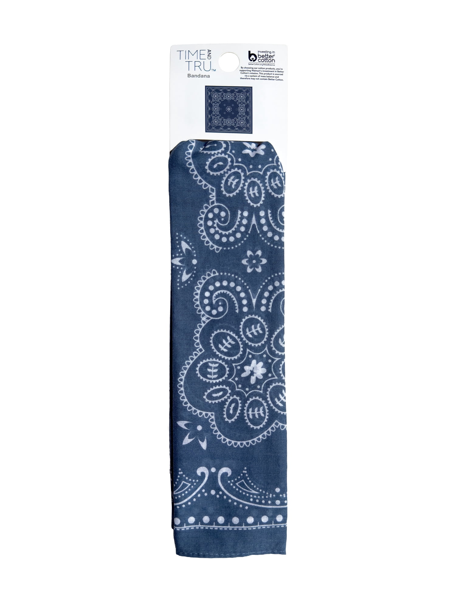 Time and Tru Women's Western Star Bandana, Insignia Blue, One Size Fits Most