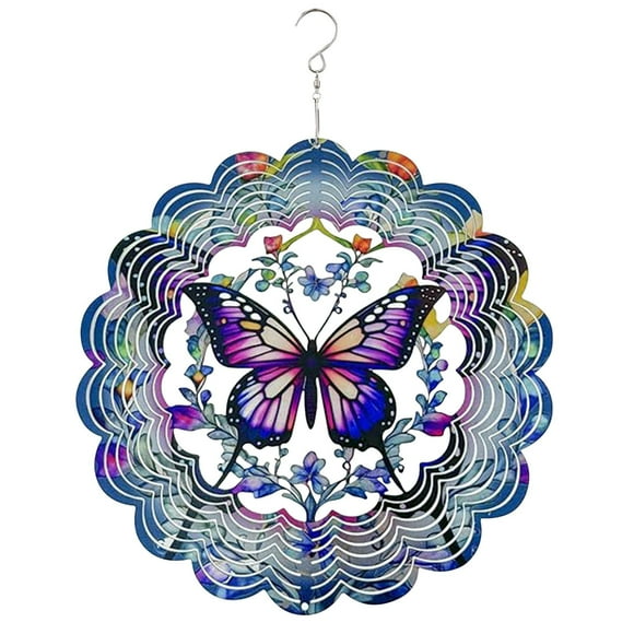 Chmadoxn Wind Chimes Style Rotating Decorations Outdoor Courtyard Garden Decorations Butterflies Roosters Owls Rotating Wind Chimes Metal wind chime