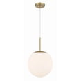 thumbnail image 5 of 56892-SB-WG Craftmade Lighting Gaze - 1 Light Pendant In Contemporary Style-12.8 Inches Tall and 11.88 Inches Wide-Satin Brass Finish-Frost White, 5 of 5