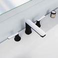 thumbnail image 4 of ANZZI Widespread Bathroom Faucet with Pop-Up Drain, 3-Hole, 2-Handle 8 in. Matte Black & Chrome, 4 of 8