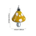 thumbnail image 4 of 2 Pcs Mushroom Ornaments Christmas Tree Hanging Decorations Plastic Mushroom Hanging Ornaments Festive Decor for Christmas Tree and Holiday Party, 2.95x1.89 Inch, Yellow, 4 of 5