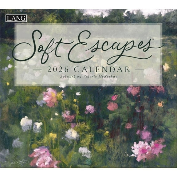 Lang Companies, Soft Escapes 2026 Wall Calendar by Valerie McKeehan, 13.4'' X 12'', 12-Month Calendar with Stapled Binding