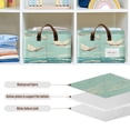 thumbnail image 5 of 2pcs Foldable Iron Frame Storage Basket Open Basket Bins Versatile Organizer for Laundry Bathroom Closet 16.9” x 11.4” x 7.7” Paper Cranes Pattern, 5 of 7
