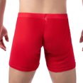 thumbnail image 5 of YWDJ Mens Underwear Boyshorts Breathable Lightweight No Show Men Casual Fashion Solid Sexy Underwear Gold Mesh Striped Breathable Hip Shorts Red XL, 5 of 9