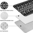 thumbnail image 5 of Black Geometric Striped Pattern Bathroom Rugs Sets 3 Piece,Toilet Cover Set,Absorbent Non Slip Bathroom Mats Sets with U-Shaped Contour Rug Toilet Rug Set, 5 of 5