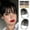 Natural Black, variant on Clip in Bangs for Women 100% Human Hair Extensions Wispy Bangs Fringe with Hairpieces Air Bangs Flat Bangs Clip Curved Bangs for Daily Wear