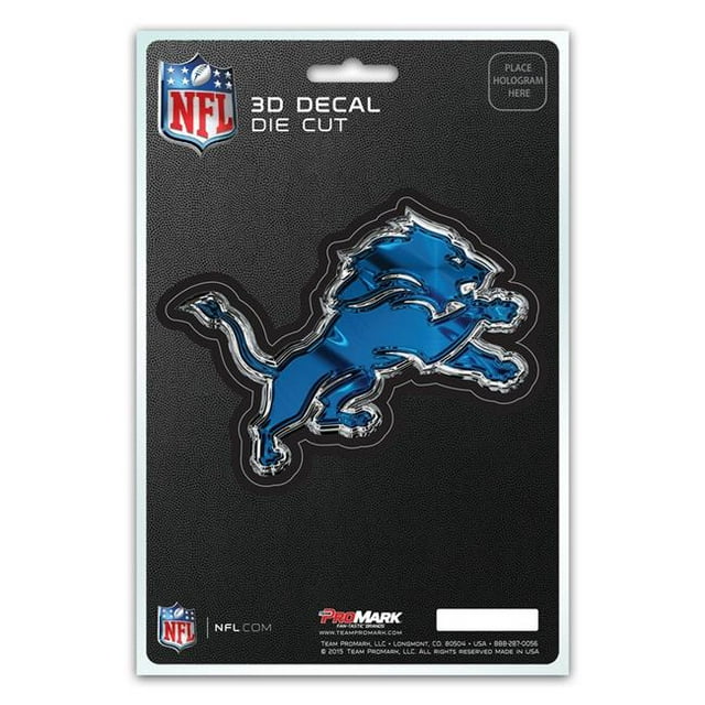 Caseys 8162028711 Detroit Lions Autocollant 5 x 8 Po. Découpe Logo 3D