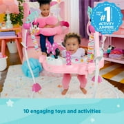 Disney Baby Minnie Mouse Forever Besties Infant Activity Center Jumper, Pink, Unisex, Infants Ages 6 Months to 1 Year