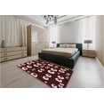 thumbnail image 5 of Ahgly Company Machine Washable Indoor Square Transitional Chocolate Brown Area Rugs, 8' Square, 5 of 7