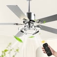 thumbnail image 2 of Bella Depot 52" Modern Silver Ceiling Fan 6-Speed Reversible with Light and Remote Control, 2 of 12