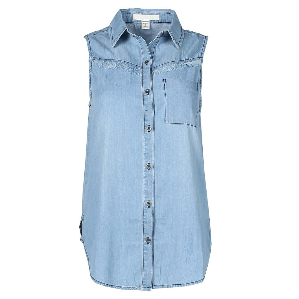 women's denim shirt with snaps