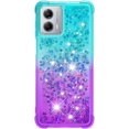 thumbnail image 2 of Case for Moto G 5G 2023, Moto G 5G 2023 Case Liquid Cute Clear Glitter Heavy Duty Shockproof Anti-Scratch Soft TPU Protective for Girls Women Phone Case for Moto G 5G 2023 Gradient Blue, 2 of 6