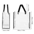 thumbnail image 3 of Gustave 2 Pack Clear Tote Bag Stadium Approved See Through Top Handle Handbag PVC Reusable Shopping Grocery Bags for Picnic Work Beach Concerts Sports, 3 of 8