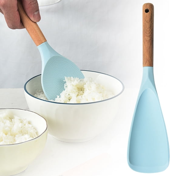 Cqxid Silica Gel Spoons Under $10 Home & Garden Bakeware Multifunktionaler Kochspatel Salatspatel Löffel Aus Silikon Mit Langem Und Holzgriff Silikonwerkzeug Mit Holzgriff
