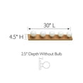 thumbnail image 2 of Design House 500215 The Village 5-Light Vanity, Honey Oak Finish, 2 of 5