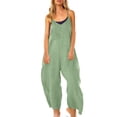 thumbnail image 2 of Women's Sleeveless V-Neck Loose Fit Jumpsuit with Pockets Casual Baggy Summer Outfit, 2 of 6