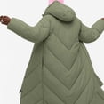 thumbnail image 4 of Black and Friday Clothing Sales Idoravan Women's Quilted Puffer Coat,Fall Fashion Women Casual Comfortable Zipper Drawstring Pocket Long Sleeve Parkas Army Green XXL, 4 of 5