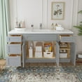 thumbnail image 3 of 60 in. W x 21 in. D x 32.5 in. H Bath Vanity Cabinet without Top in Gray, 3 of 5