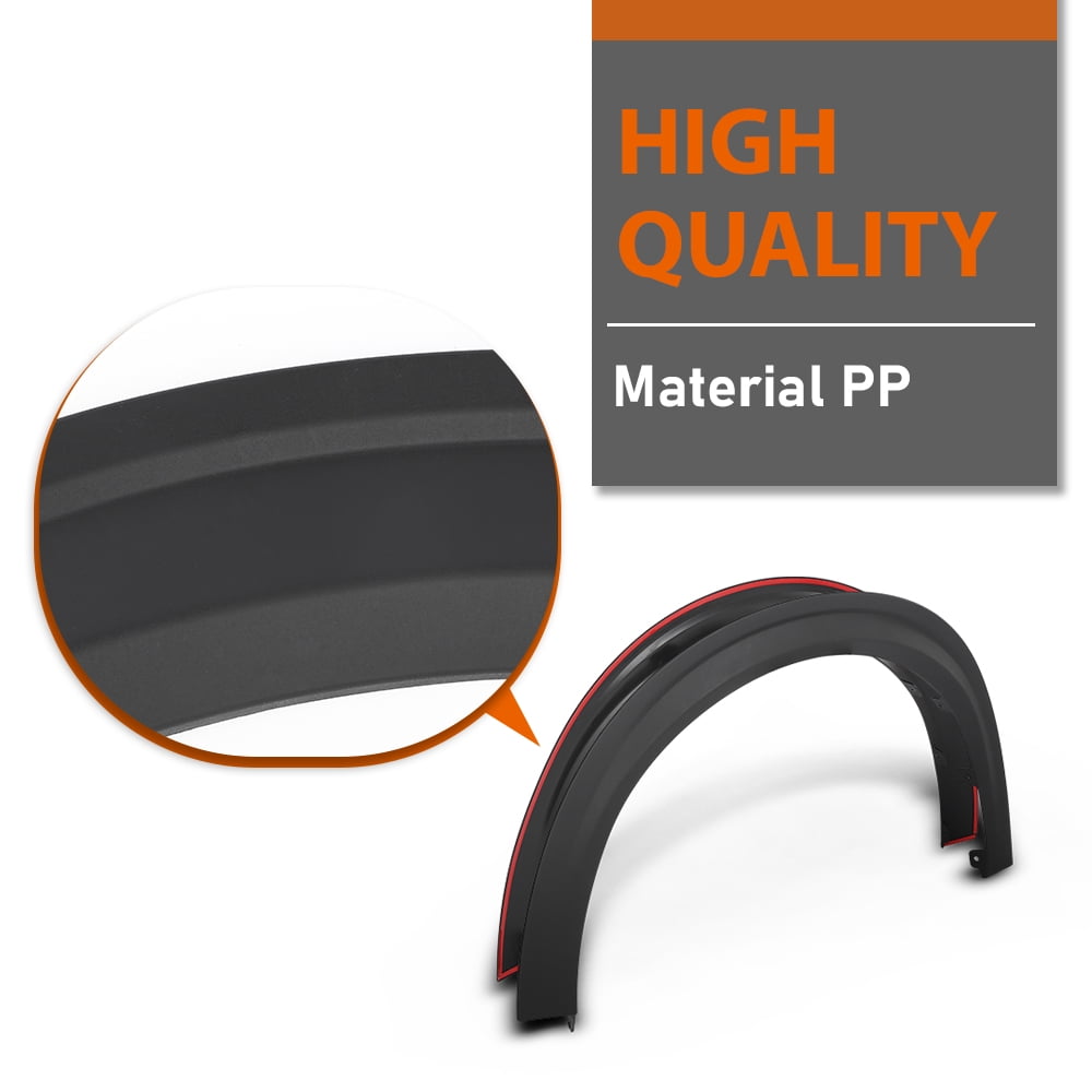CROSSDESIGN Fender Flares Fit for Ford Maverick 2022-2025 Front and Rear Wheel Eyebrow Accessories Fender Trim 4PCS Black