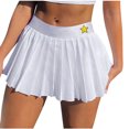 thumbnail image 6 of Mingw Women's Pleated Skort Women's Sexy Cute Pattern Skirt Thin Sexy Short Side Zipper Pleated Skirt No Ride-Up Design, 6 of 6