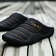 thumbnail image 5 of Zapatillas de algodón para hombre, cálidas, para uso diario, para el hogar, con suela gruesa, antideslizantes, para el hogar, de algodón, de piel, 5 of 6