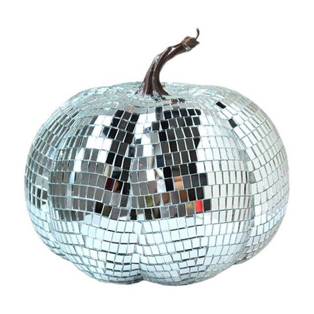 TQEHS Bola de discoteca de calabaza de Halloween, decoración de calabaza de Halloween hecha a mano Q4D2 ☆, G2Z2