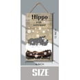 thumbnail image 3 of Wooden Hanging Sign Hippo Bath Soap Vintage Wall Art Hippo Lovers Gift Rustic Wood Wall Decor for Home Office Cafes Bars Funny Bathroom Decor Shabby Signs 6x12 Inches, 3 of 5