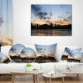thumbnail image 3 of Designart Sunset with Clouds in Kiev Panorama - Cityscape Throw Pillow - 16x16, 3 of 4