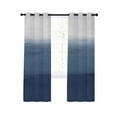 thumbnail image 7 of Navy Blue Ombre Blackout Curtains for Bedroom/Living Room, Modern Abstract Art Texture Thermal Insulated Kitchen Drapes with Grommets, Light Blocking Window Treatment, 2 Panels 42" x 63", 7 of 7