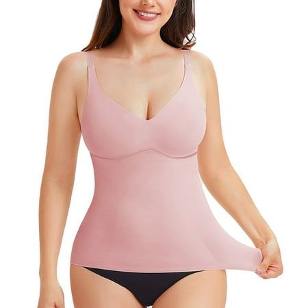

Felwors Women Shapewear Seamless Body Shaper Workout V Neck Camisole Tops